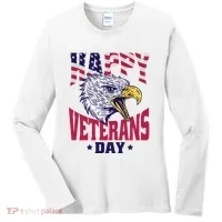 Happy Veterans Day Eagle Women's Long Sleeve Shirt thumb 0