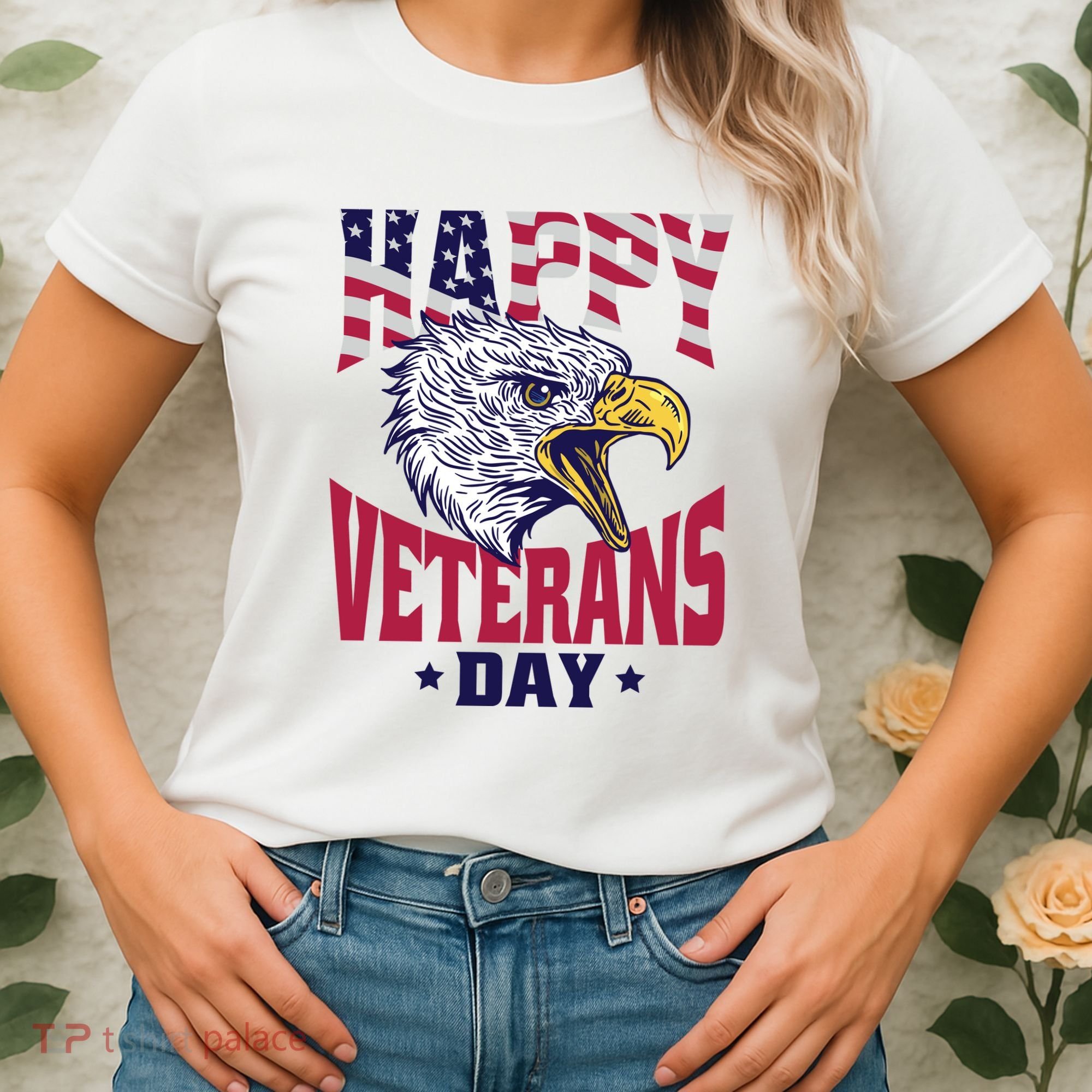 Happy Veterans Day Eagle Women's T-Shirt