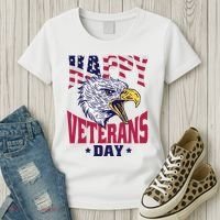Happy Veterans Day Eagle Women's T-Shirt thumb 3