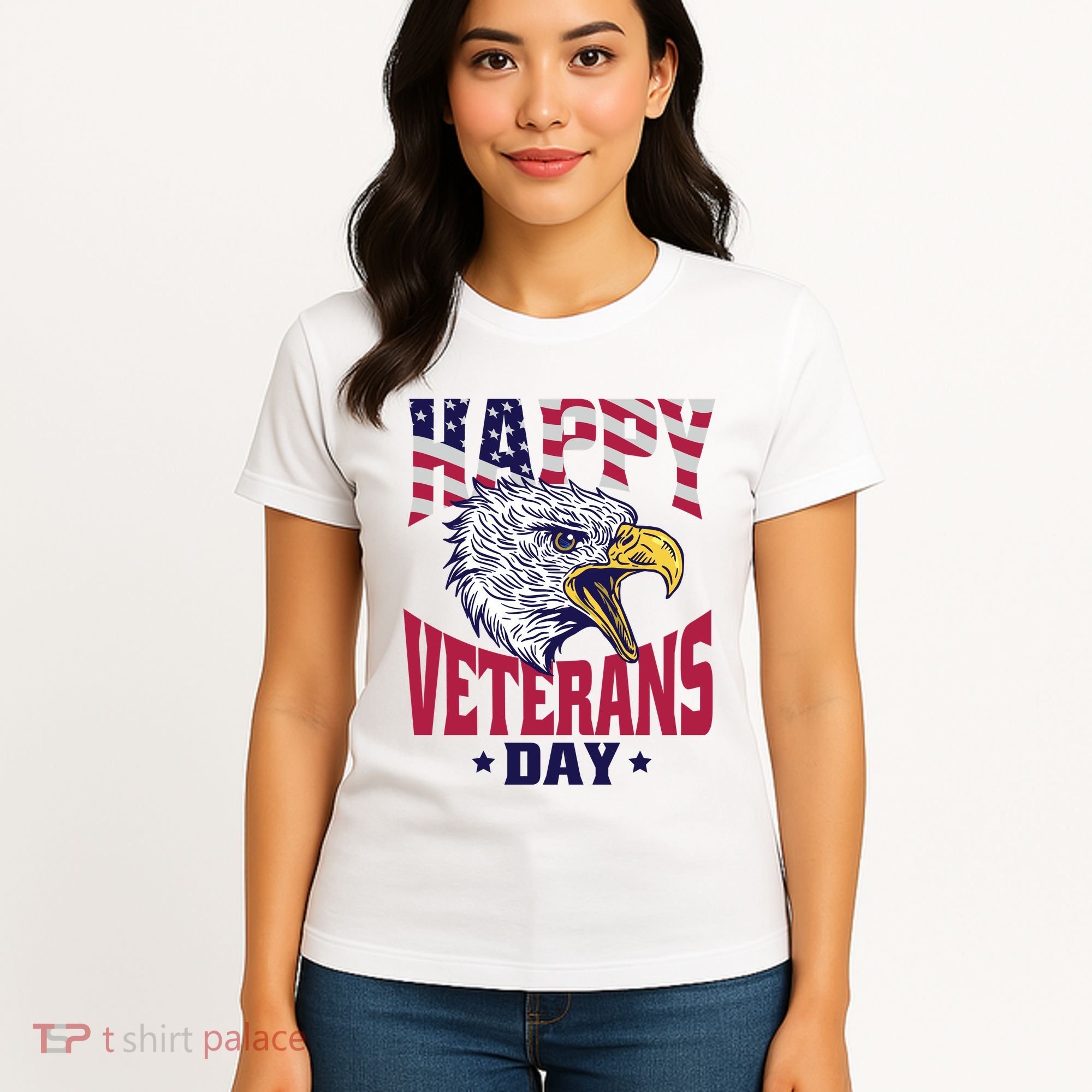 Happy Veterans Day Eagle Women's T-Shirt