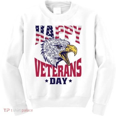 Happy Veterans Day Eagle Kids Sweatshirt