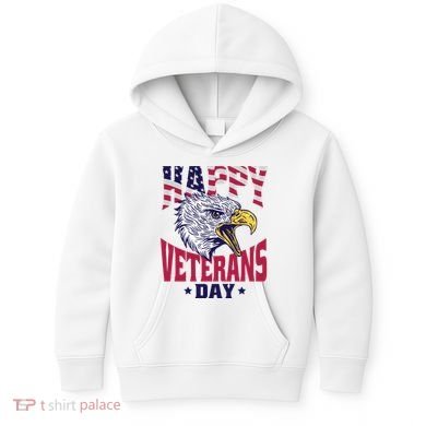 Happy Veterans Day Eagle Kids Hoodie