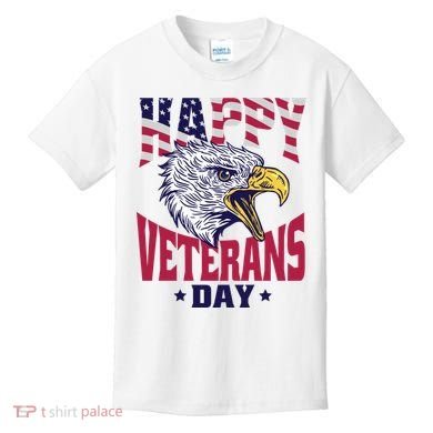 Happy Veterans Day Eagle Kids T-Shirt