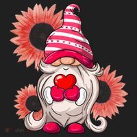 Happy Valentine's Day Gnome Sunflower Women's Sweatshirt thumb 2