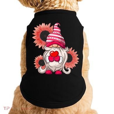 Happy Valentine's Day Gnome Sunflower Doggie Tank