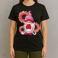 Happy Valentine's Day Gnome Sunflower T-Shirt thumb 4