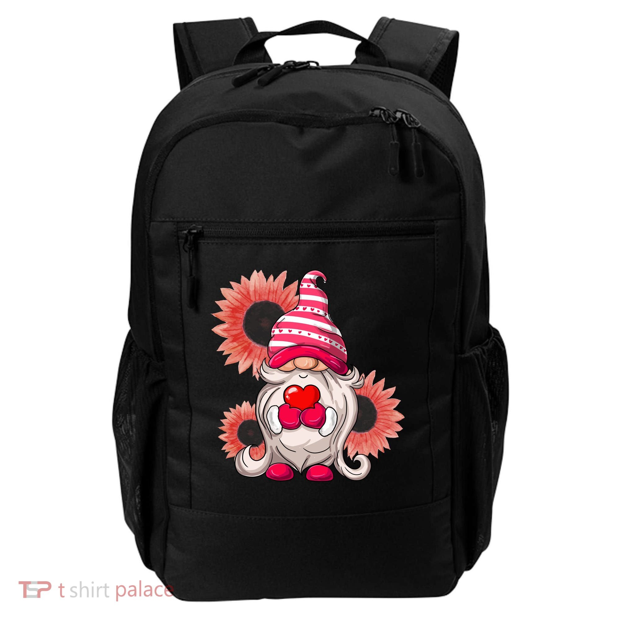 Happy Valentine's Day Gnome Sunflower Backpack