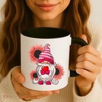 Happy Valentine's Day Gnome Sunflower Coffee Mug thumb 3
