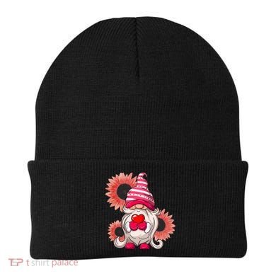 Happy Valentine's Day Gnome Sunflower Beanie