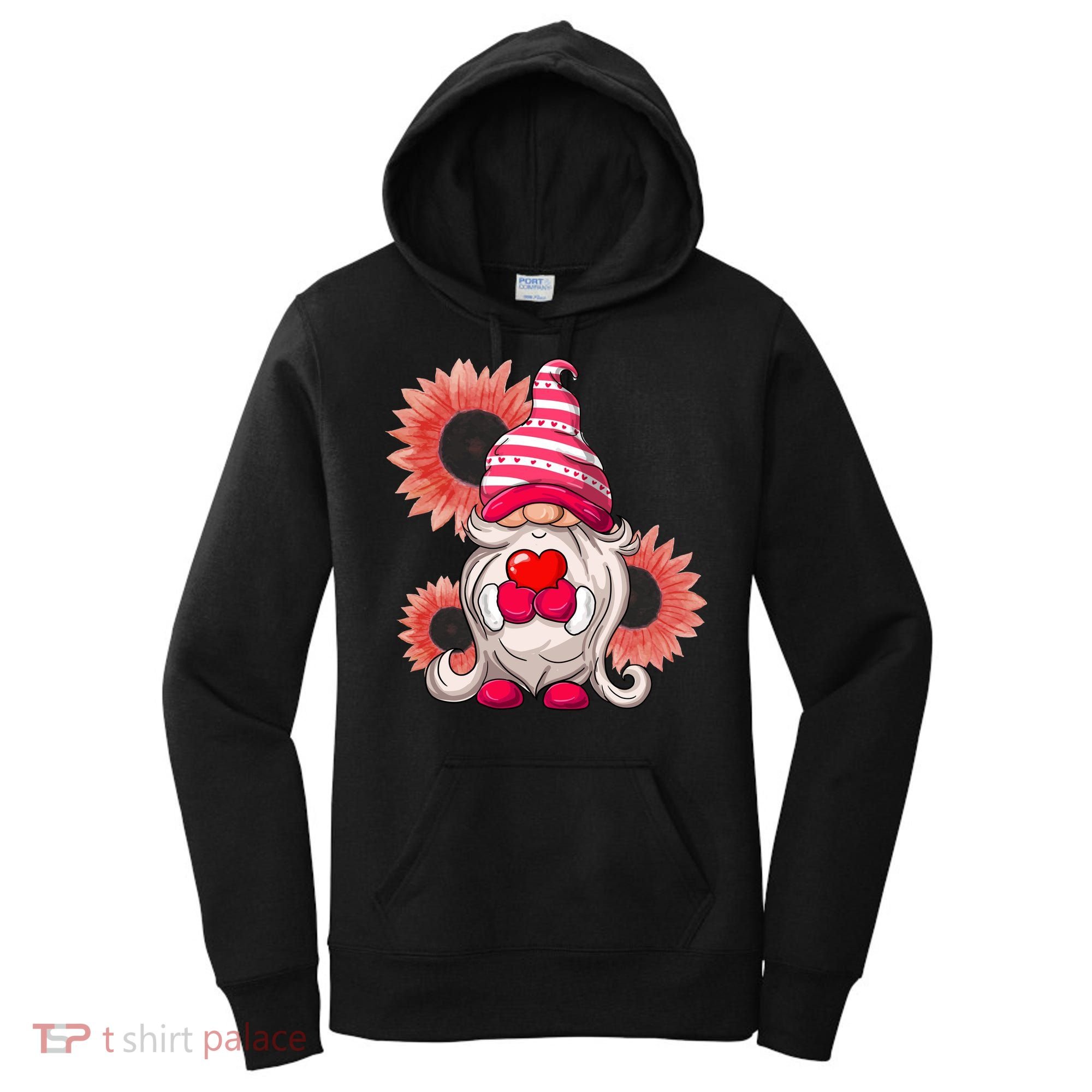 Happy Valentine's Day Gnome Sunflower Women's Hoodie
