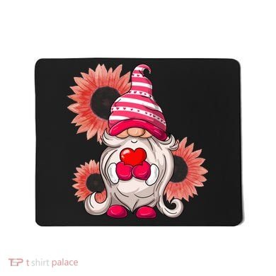 Happy Valentine's Day Gnome Sunflower Mousepad