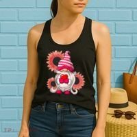 Happy Valentine's Day Gnome Sunflower Women's Tank Top thumb 2