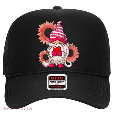 Happy Valentine's Day Gnome Sunflower Hat