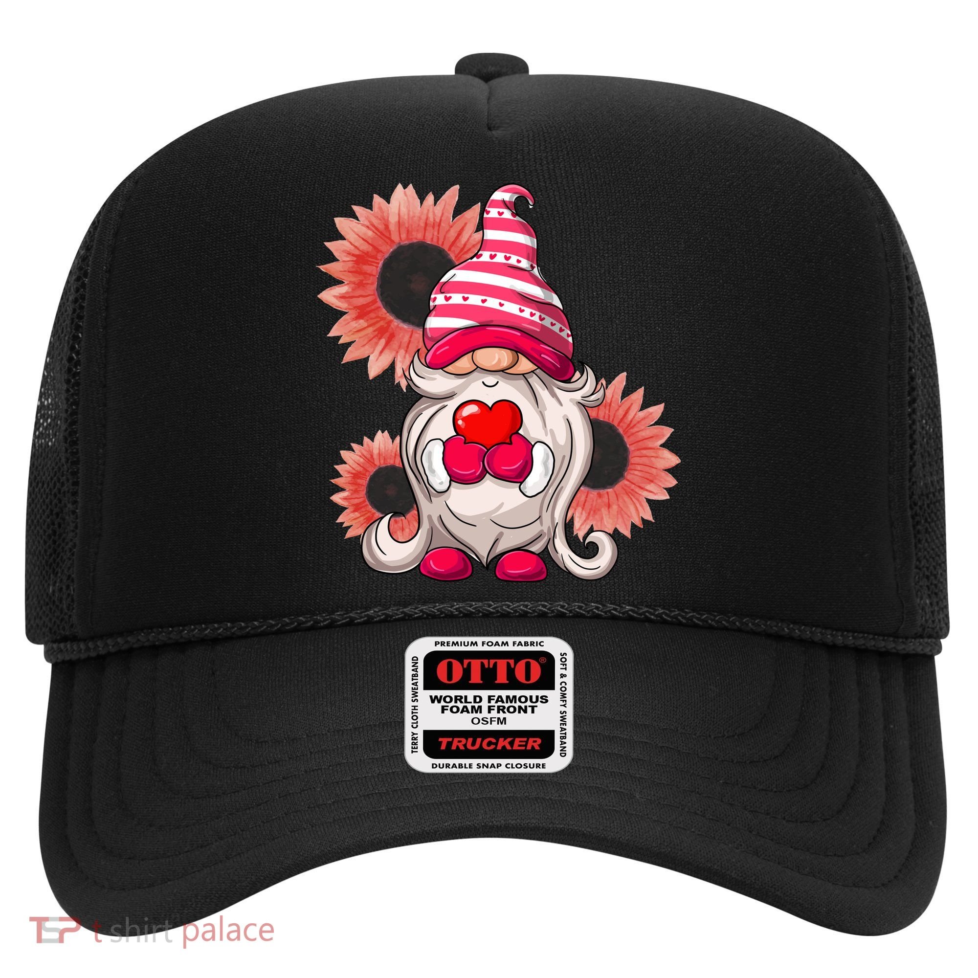 Happy Valentine's Day Gnome Sunflower Hat