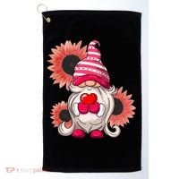 Happy Valentine's Day Gnome Sunflower Golf Towel thumb 0