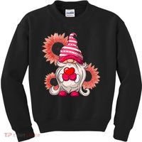 Happy Valentine's Day Gnome Sunflower Kids Sweatshirt thumb 0