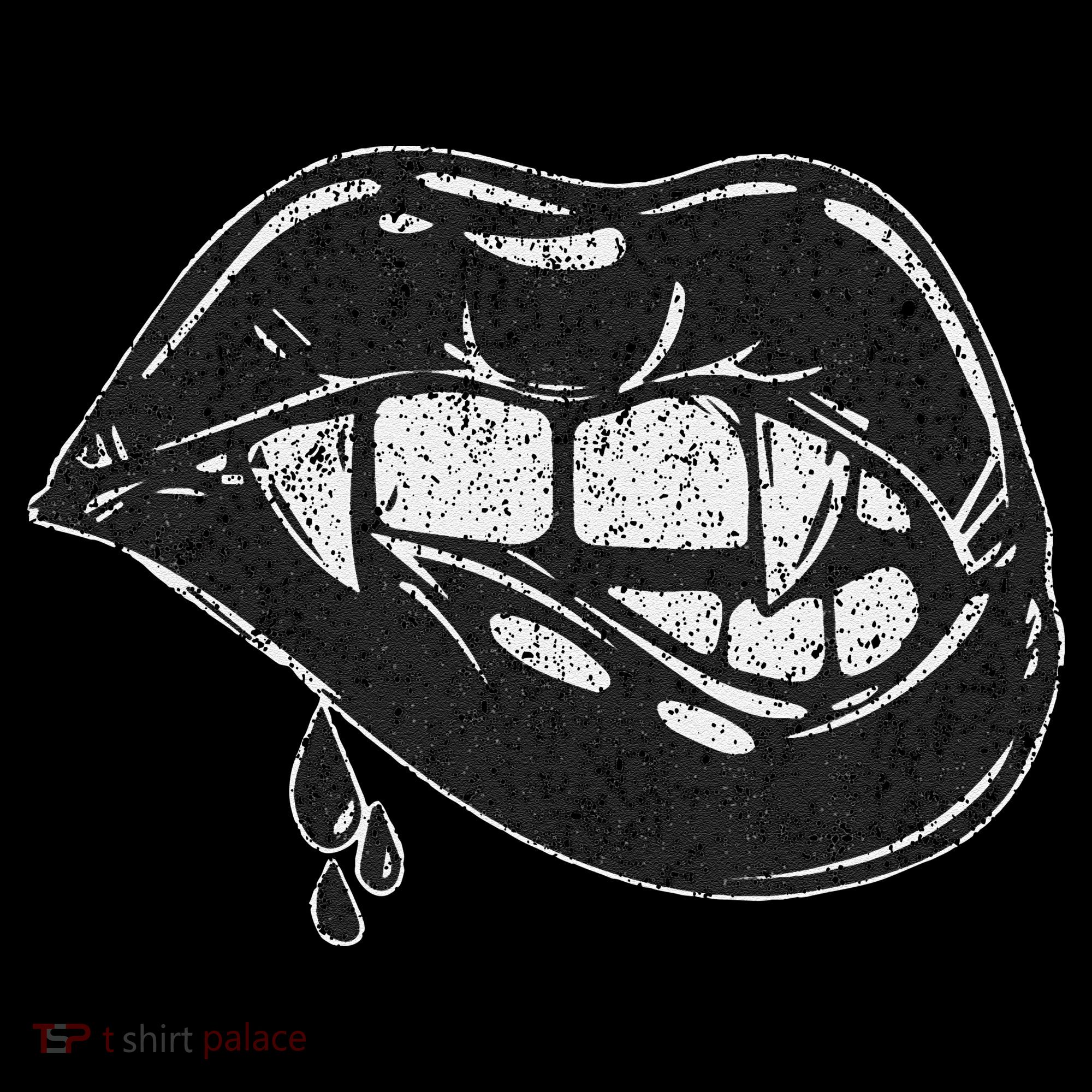 Halloween Vampire Fangs Female Lips Blood Women's Hoodie