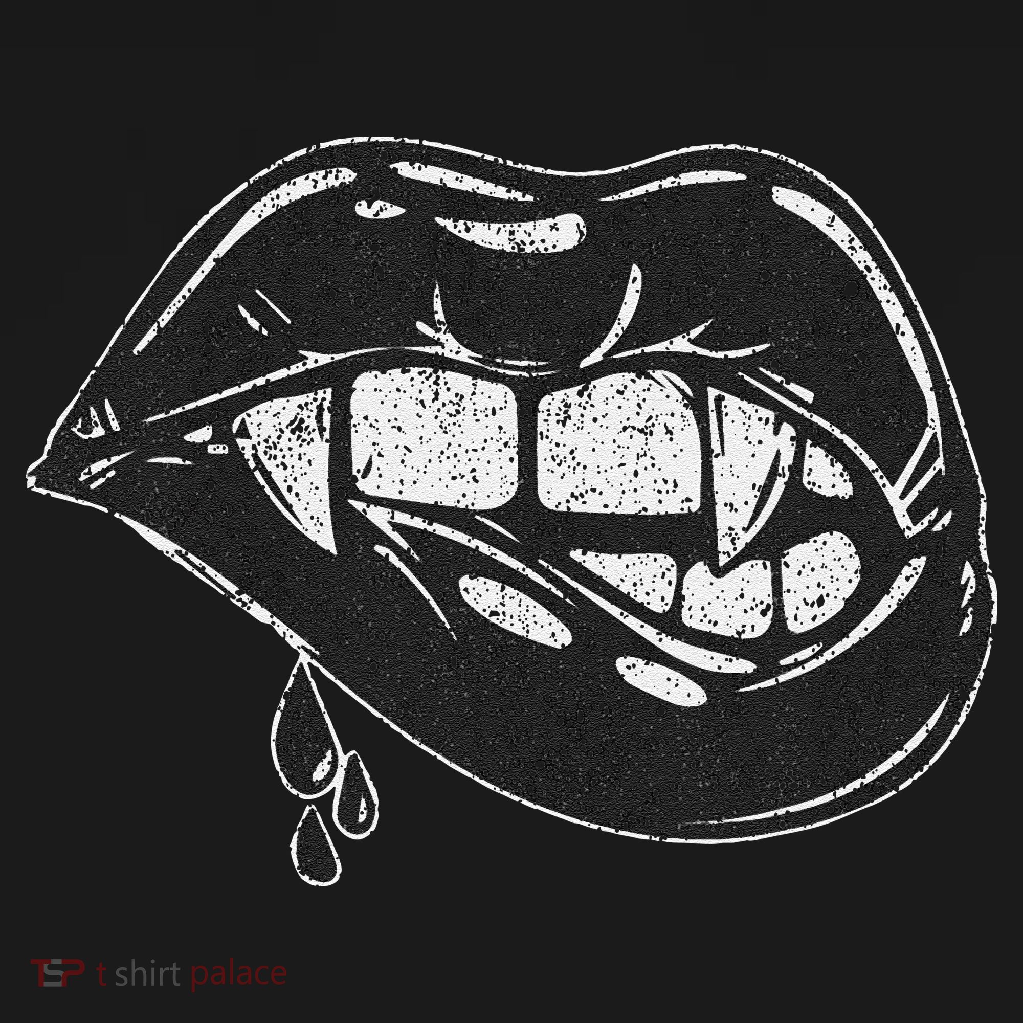 Halloween Vampire Fangs Female Lips Blood Ornament