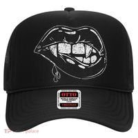 Halloween Vampire Fangs Female Lips Blood Hat thumb 0