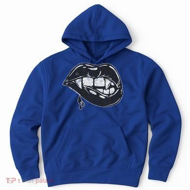 Halloween Vampire Fangs Female Lips Blood Hoodie
