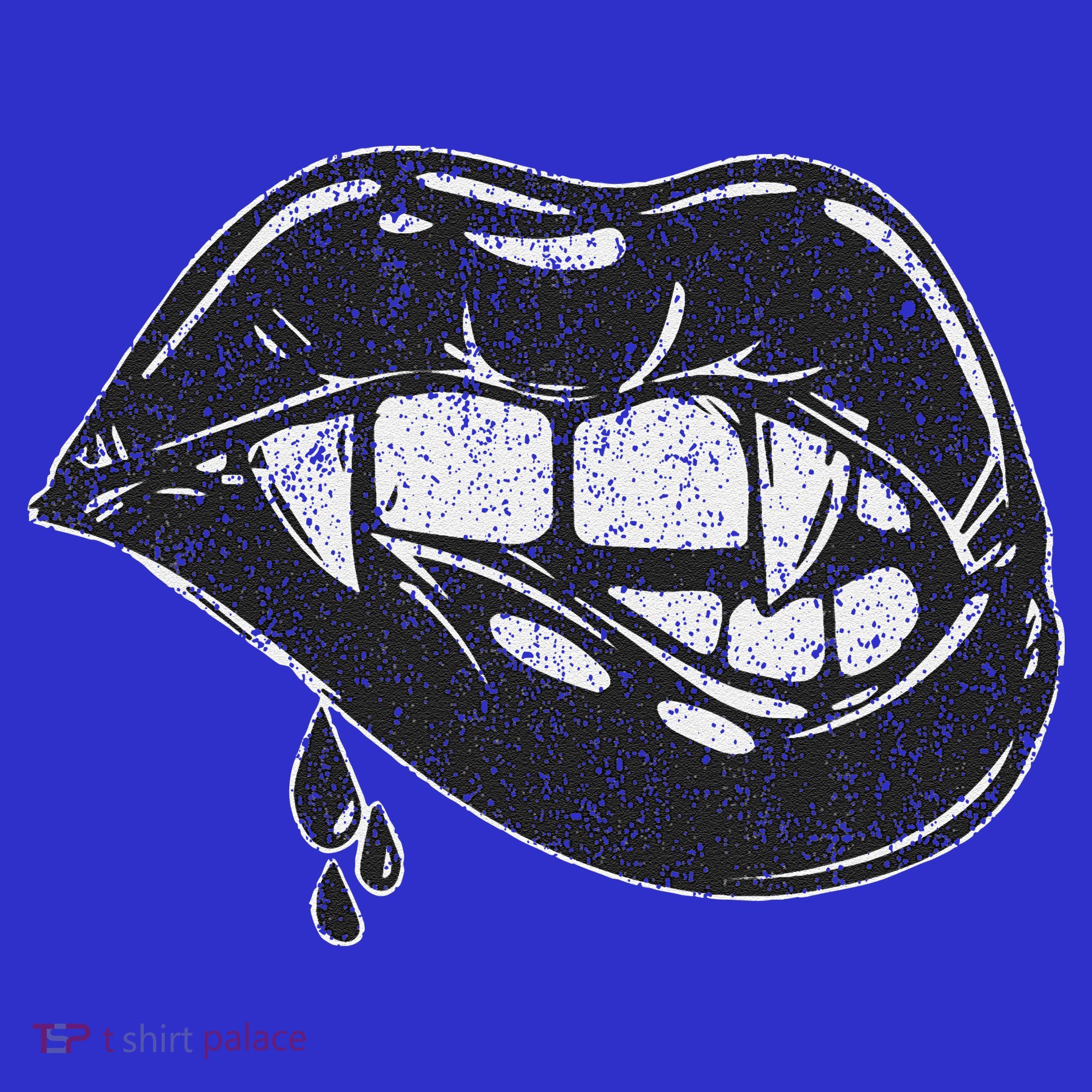 Halloween Vampire Fangs Female Lips Blood Apron