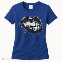 Halloween Vampire Fangs Female Lips Blood Women's T-Shirt thumb 0