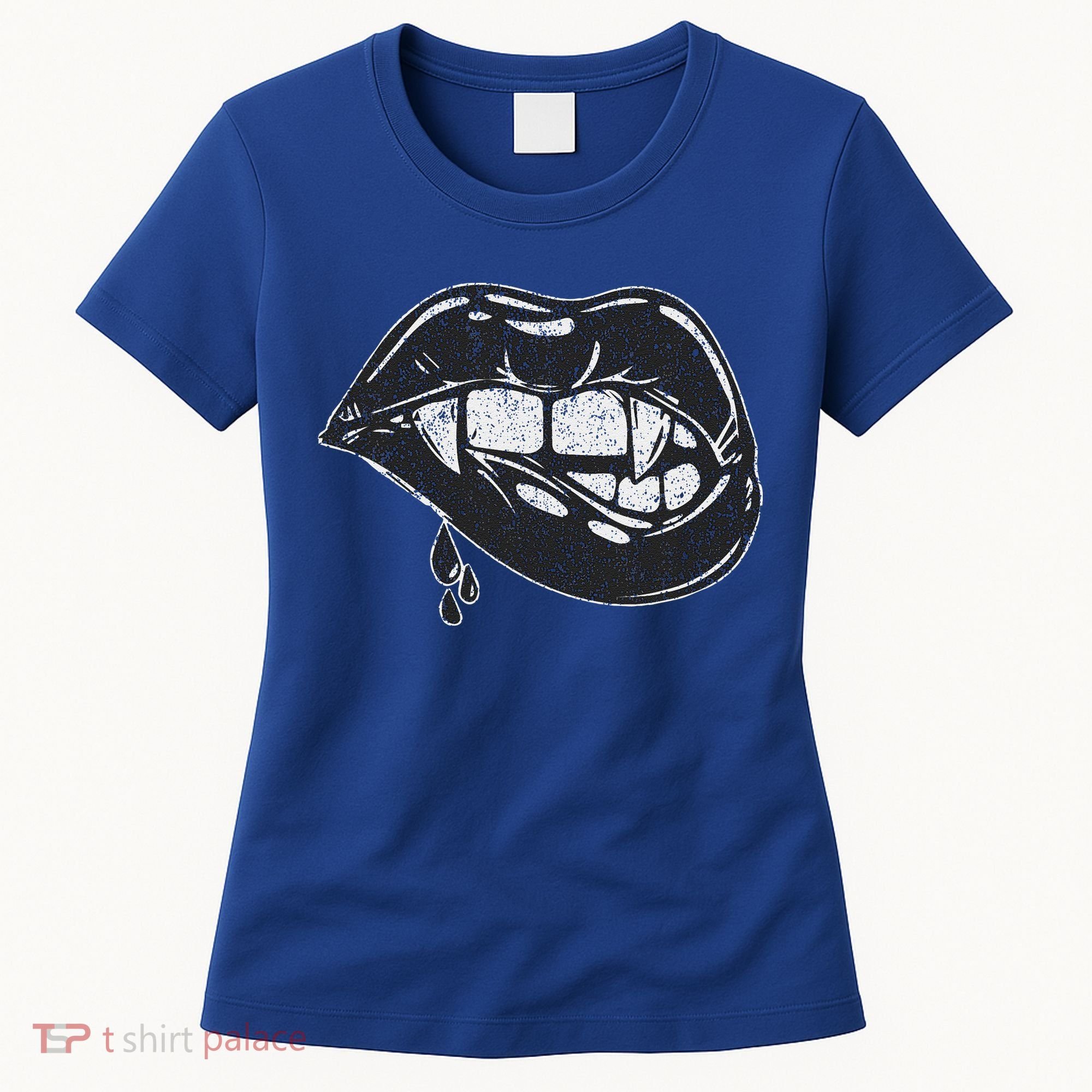 Halloween Vampire Fangs Female Lips Blood Women's T-Shirt