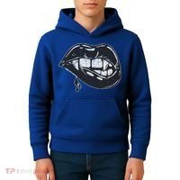 Halloween Vampire Fangs Female Lips Blood Kids Hoodie thumb 4