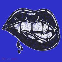 Halloween Vampire Fangs Female Lips Blood Kids T-Shirt thumb 4