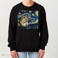 Hamster Van Gogh Style Starry Night Women's Sweatshirt thumb 0