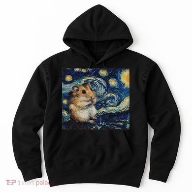 Hamster Van Gogh Style Starry Night Hoodie