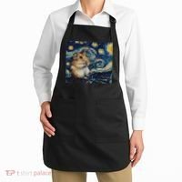 Hamster Van Gogh Style Starry Night Apron thumb 2