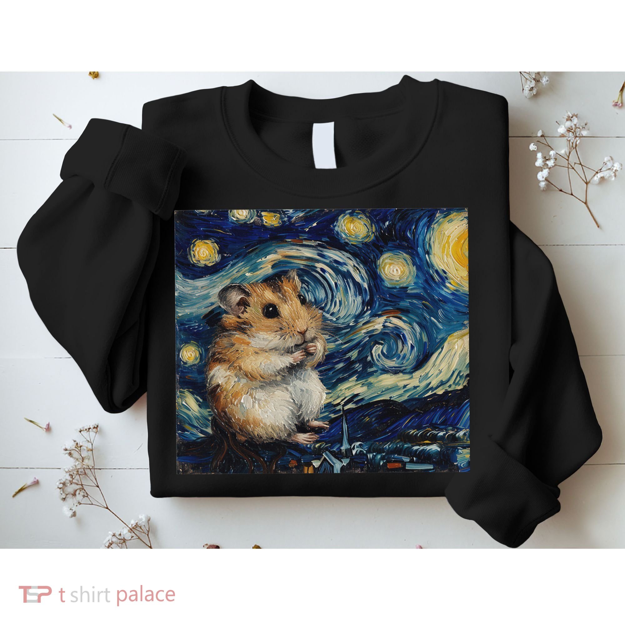 Hamster Van Gogh Style Starry Night Sweatshirt