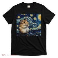 Hamster Van Gogh Style Starry Night T-Shirt thumb 0