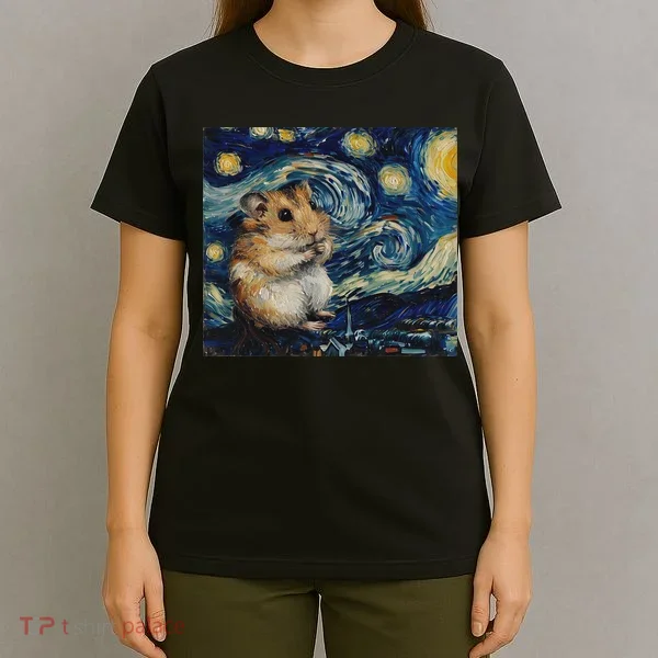 Hamster Van Gogh Style Starry Night T-Shirt
