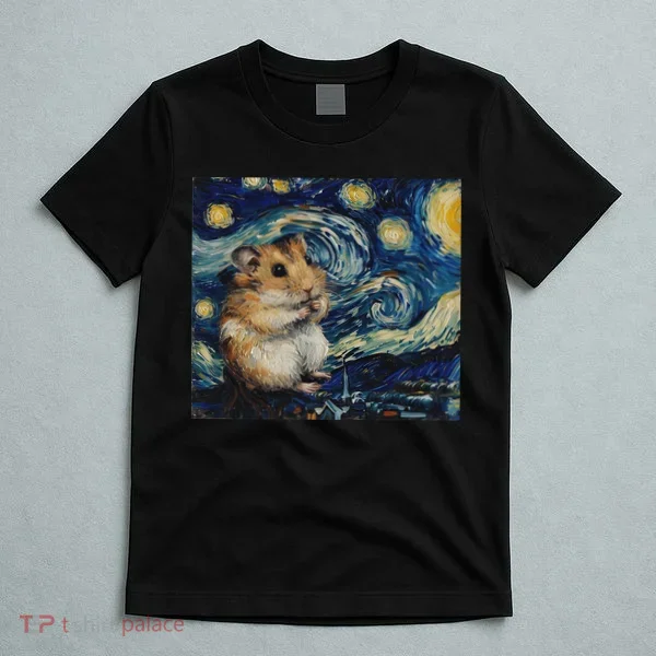 Hamster Van Gogh Style Starry Night T-Shirt