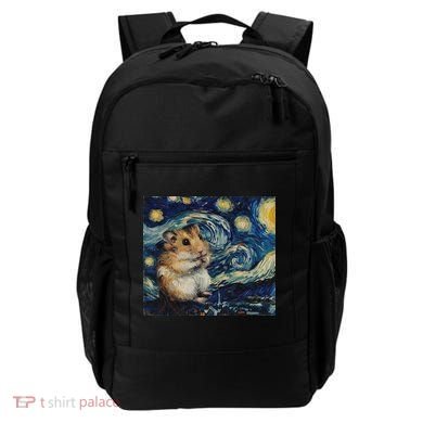 Hamster Van Gogh Style Starry Night Backpack