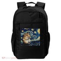 Hamster Van Gogh Style Starry Night Backpack thumb 0