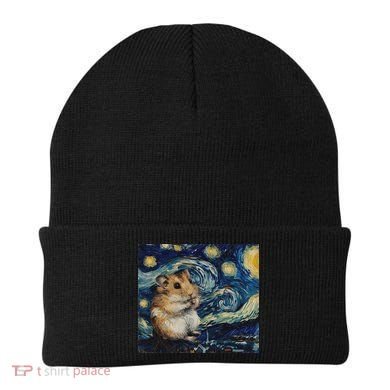 Hamster Van Gogh Style Starry Night Beanie