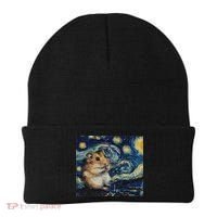 Hamster Van Gogh Style Starry Night Beanie thumb 0