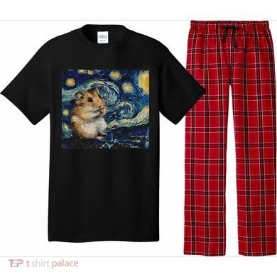 Hamster Van Gogh Style Starry Night Pajama Set