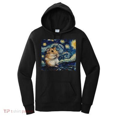 Hamster Van Gogh Style Starry Night Women's Hoodie