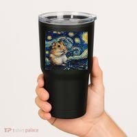 Hamster Van Gogh Style Starry Night Tumbler thumb 2