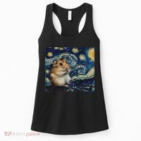 Hamster Van Gogh Style Starry Night Women's Tank Top thumb 0