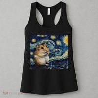 Hamster Van Gogh Style Starry Night Women's Tank Top thumb 3