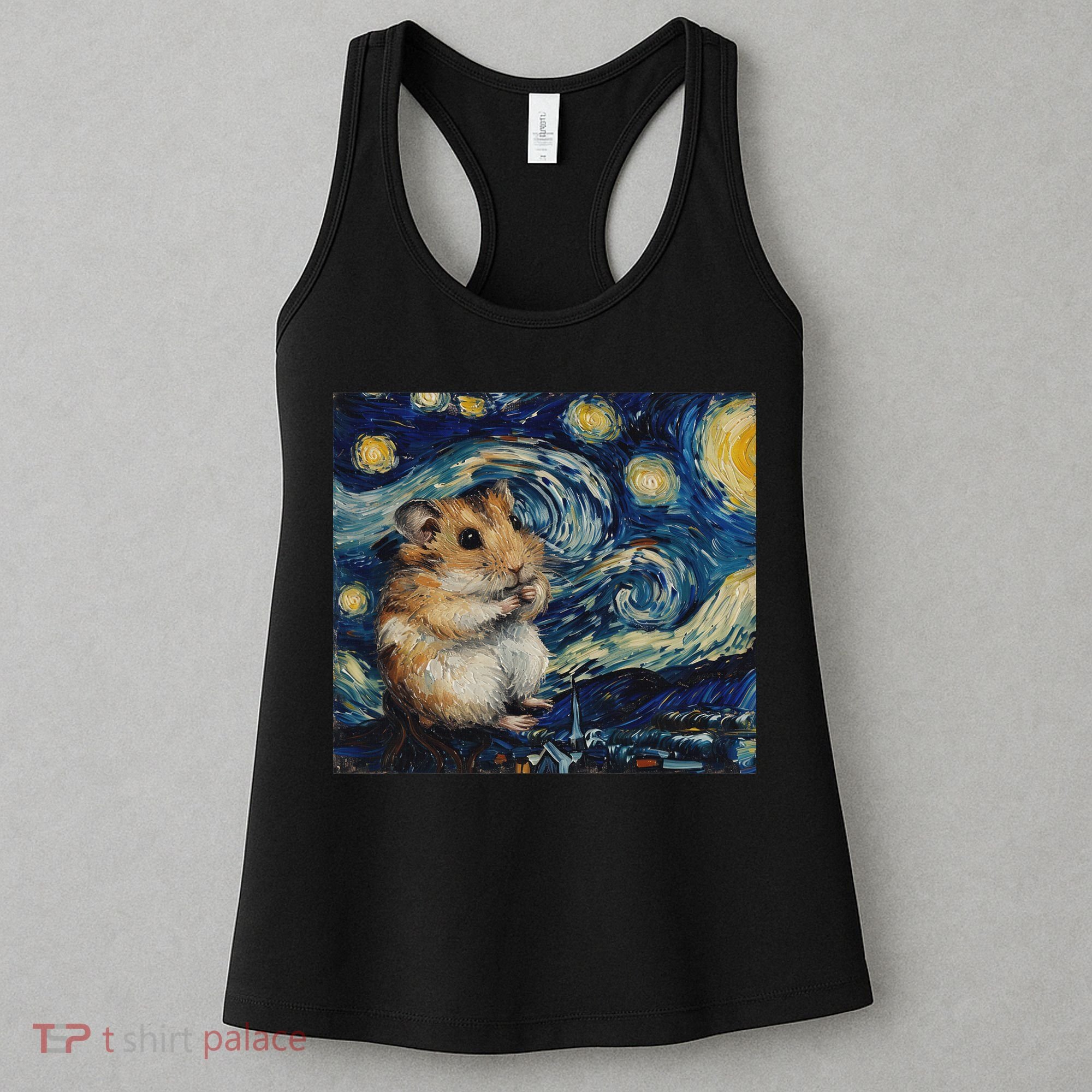 Hamster Van Gogh Style Starry Night Women's Tank Top