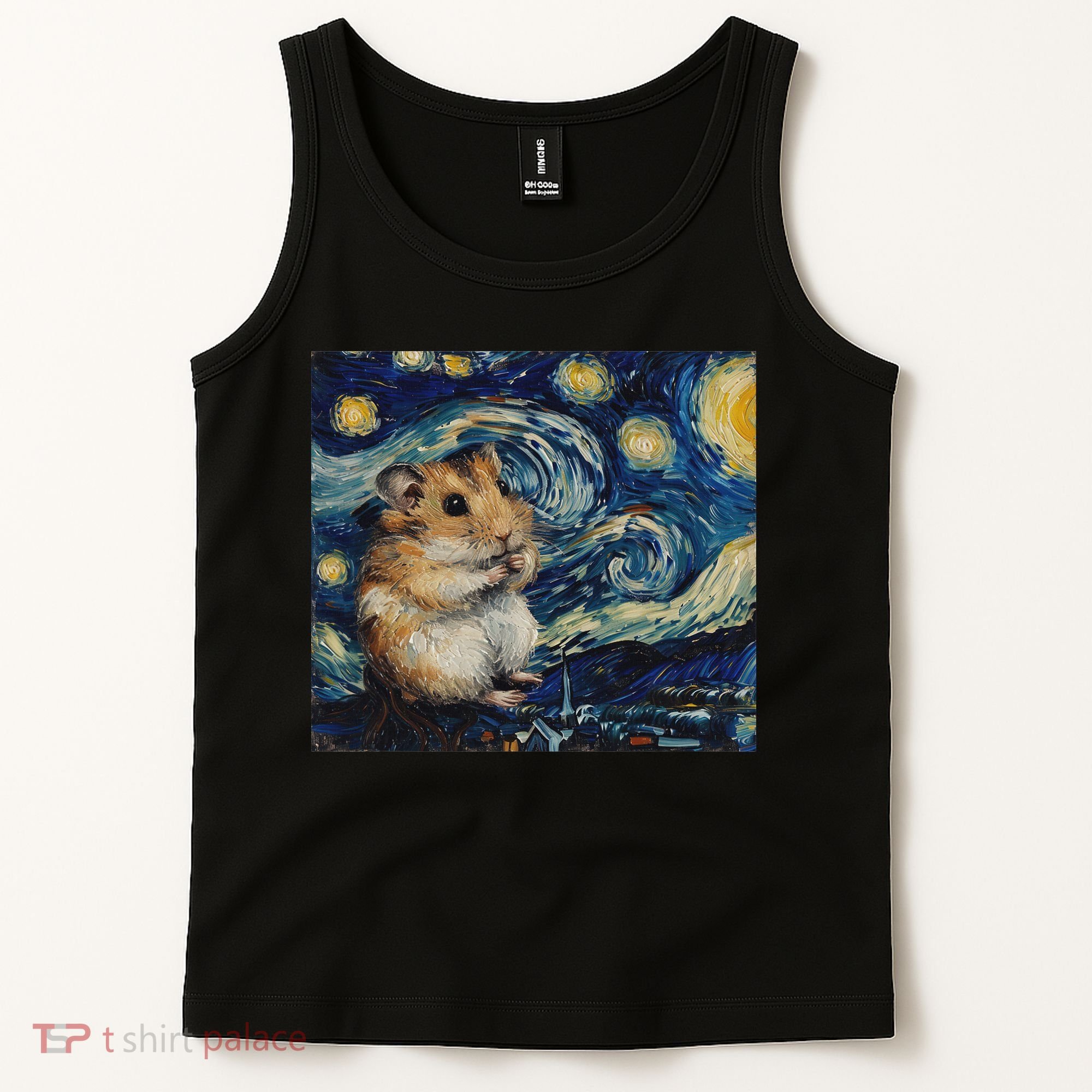 Hamster Van Gogh Style Starry Night Tank Top
