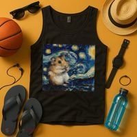Hamster Van Gogh Style Starry Night Tank Top thumb 4
