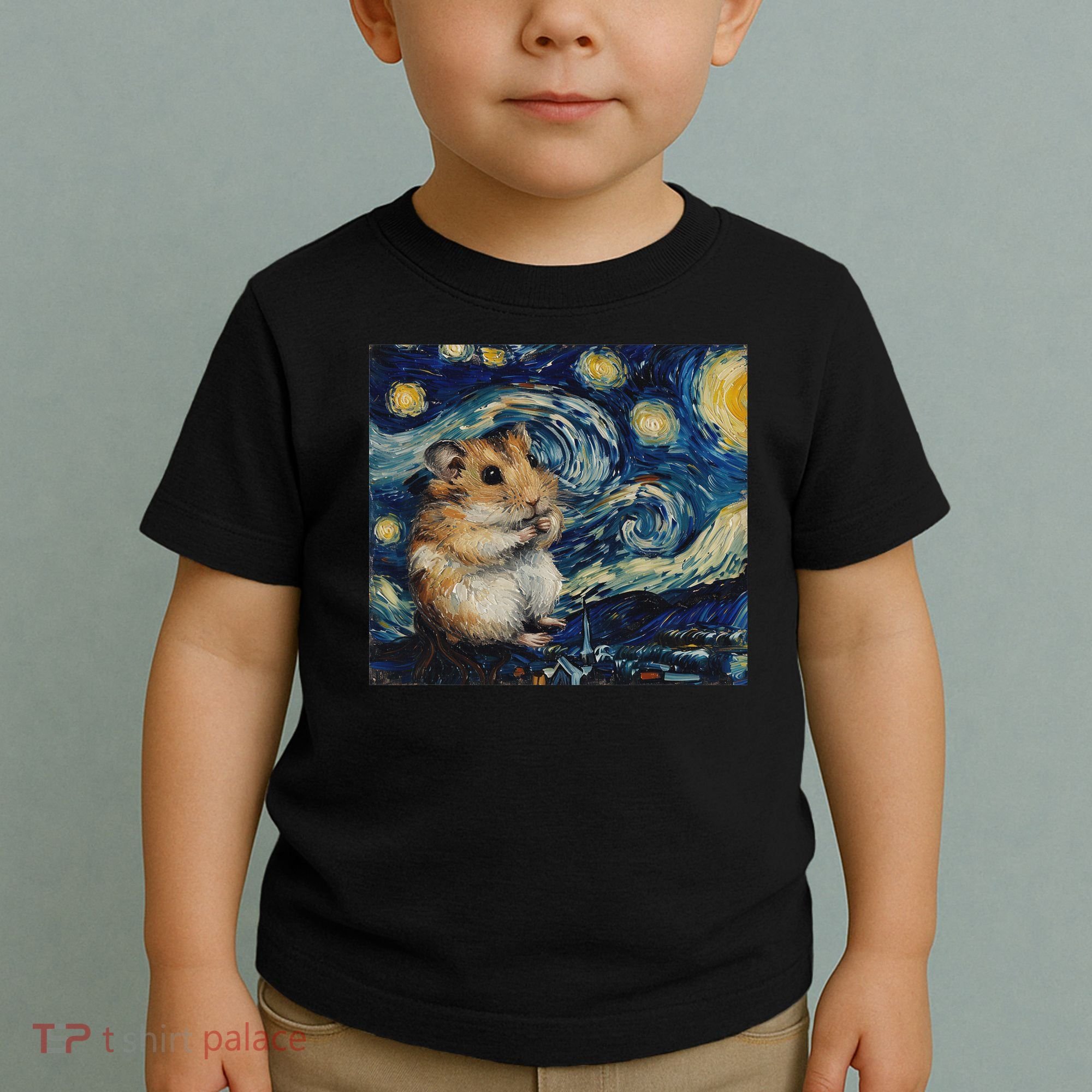 Hamster Van Gogh Style Starry Night Toddler T-Shirt