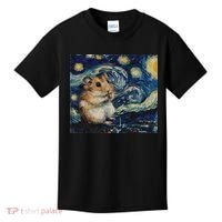 Hamster Van Gogh Style Starry Night Kids T-Shirt thumb 0